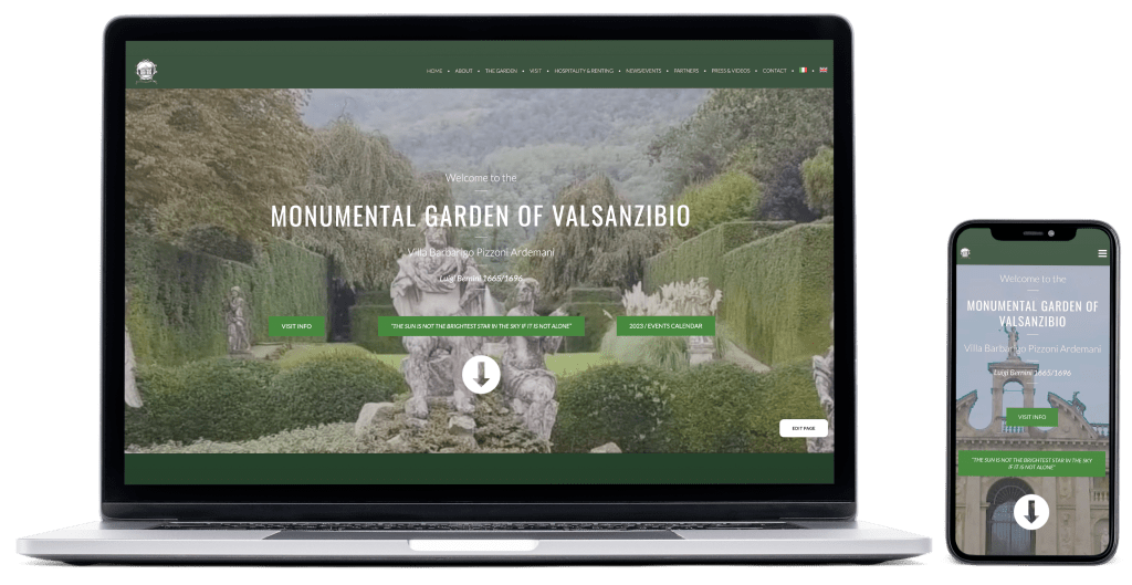 Valsanzibio Website by Global Bay